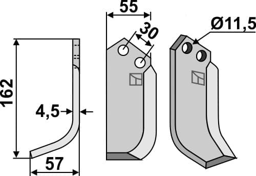 BL4909 Fräsmesser L - passend zu Bungartz N5266