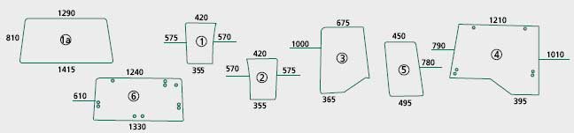 BL16121 Bild-Nr.: 6 - Heckscheibe für Typen: 7110, 7120, 7130, 7140