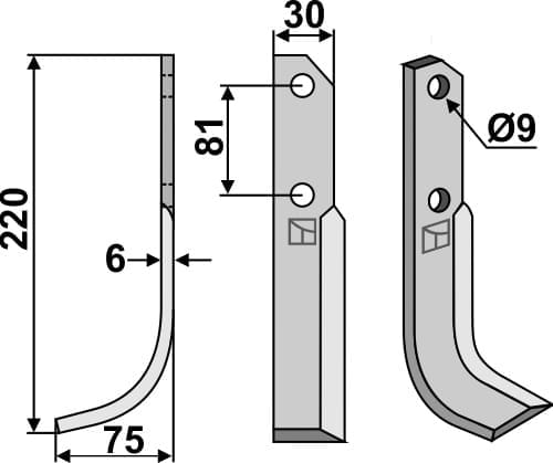 BL4790 Fräsmesser L - passend zu Bertolini 671014