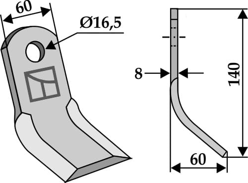 BL3950 Y- Messer 140 für Orsi