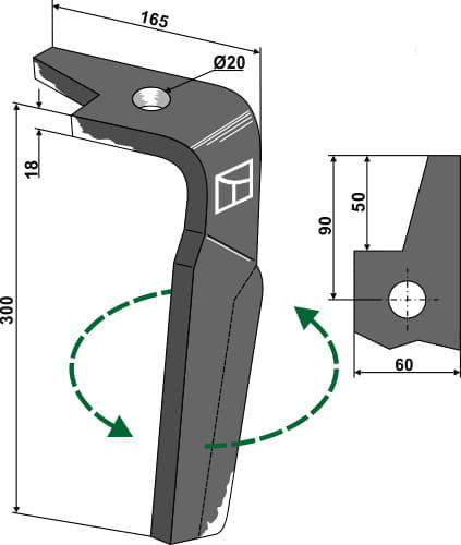 BL27519 Kreiseleggenzinken L - passend zu Amazone 965781