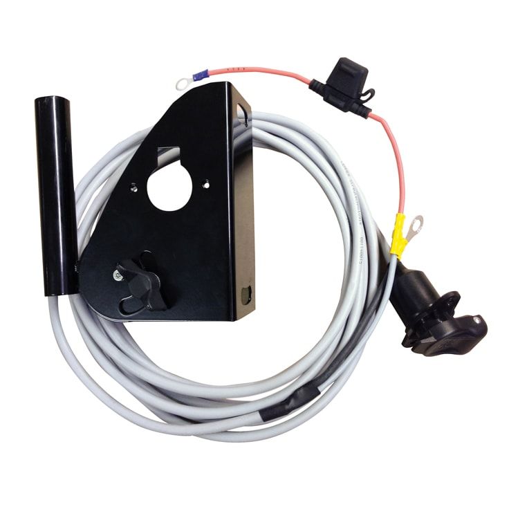 Batterietrennschalter, Kabelsatz, Montagehalterung, Schwarzes Metall, Graues Kabel