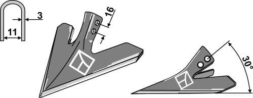 Soc de binage 200 mm - adapté pour Einböck Chopstar, Rollstar / Schmotzer, Kult Kress