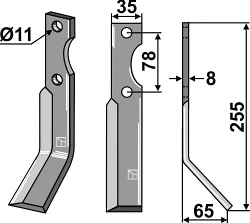 BL27807 Rotorzinken, rechte Ausführung