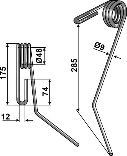 BL29082 Striegelzinken hinten - passend zu Accord AC420859 / 420859