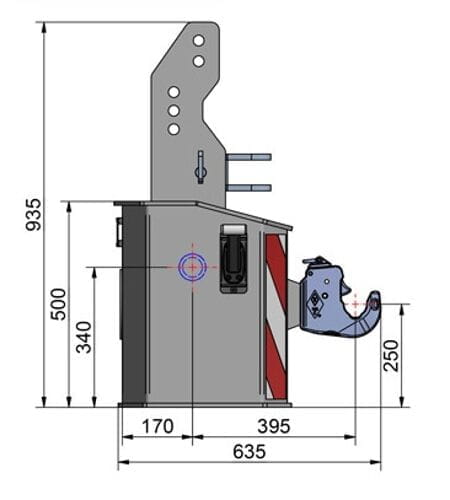 Bressel und Lade Frontgewicht mit Fanghaken