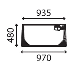 Heated rear window - suitable for Kramer 5050, 5055, 5055e, 5065