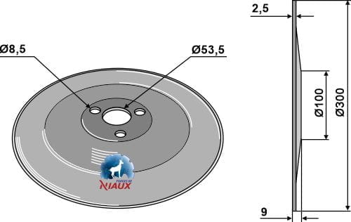 BL29227 Säscheibe Ø300x2,5mm - passend zu Amazone 951498 / 3386400