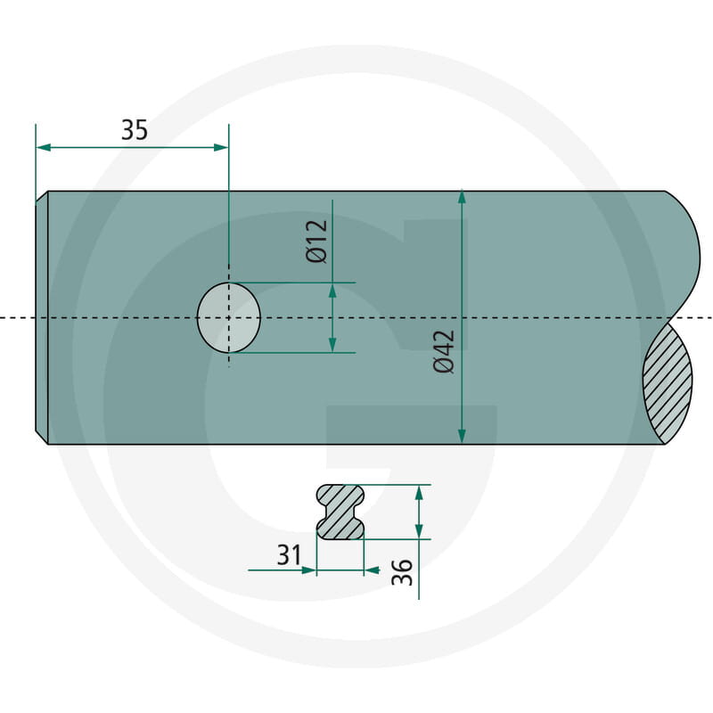 SHW Frontladerzinken 1000mm / 42mm