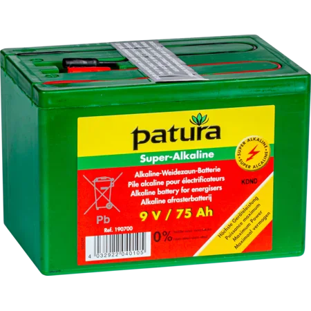 Patura electric fence battery Super Alkaline 9V / 75Ah
