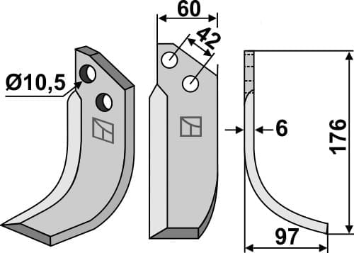 BL6392 Fräsmesser R - passend zu Valpadana 4RM-180