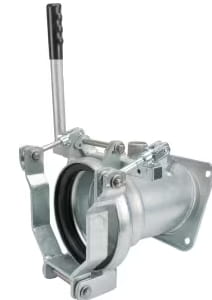 Perrot quick coupler system, short 6" with 6" flange - angled 20