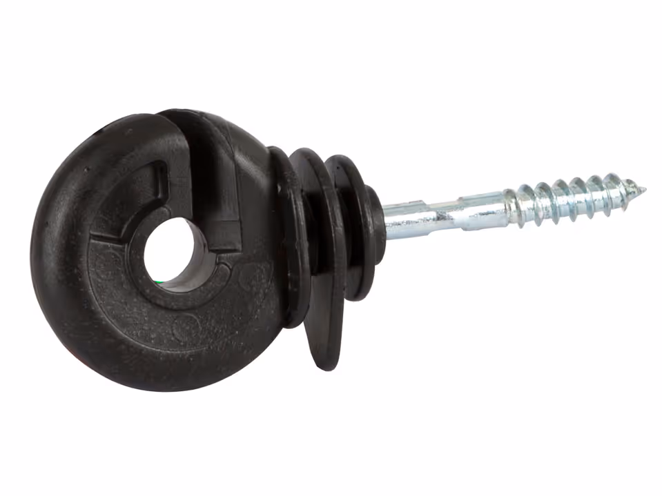25x Ringisolator kompakt, schwarz durchgehende Stütze