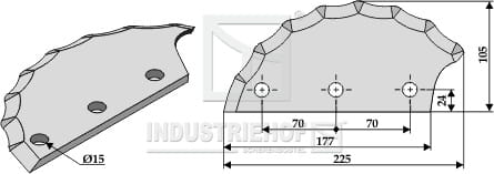 BL29669 Futtermischwagenmesser, links