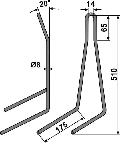 BL29180 Striegelzinken - passend zu Rabe 9006.39.17