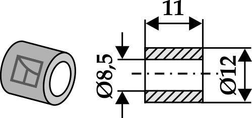 Buchse 11xØ8,5xØ12