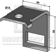 BL28624 Halter für Zinken 65 x 10