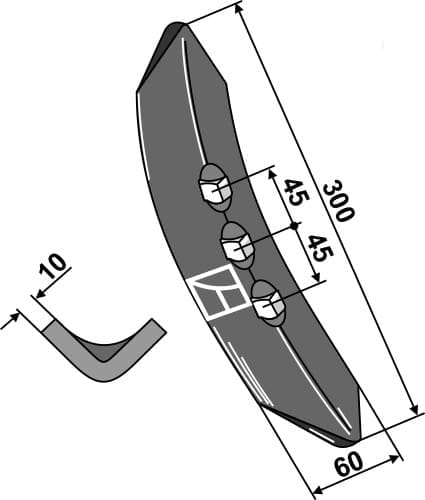 ET71254 Wendeschar 300mm - passend zu Köckerling Allrounder 504019