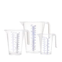 BL07071 Messbechersatz-PP-dreiteilig 0,5 l-1 l-2 l-transp.-Skala ml/l-gal 07071
