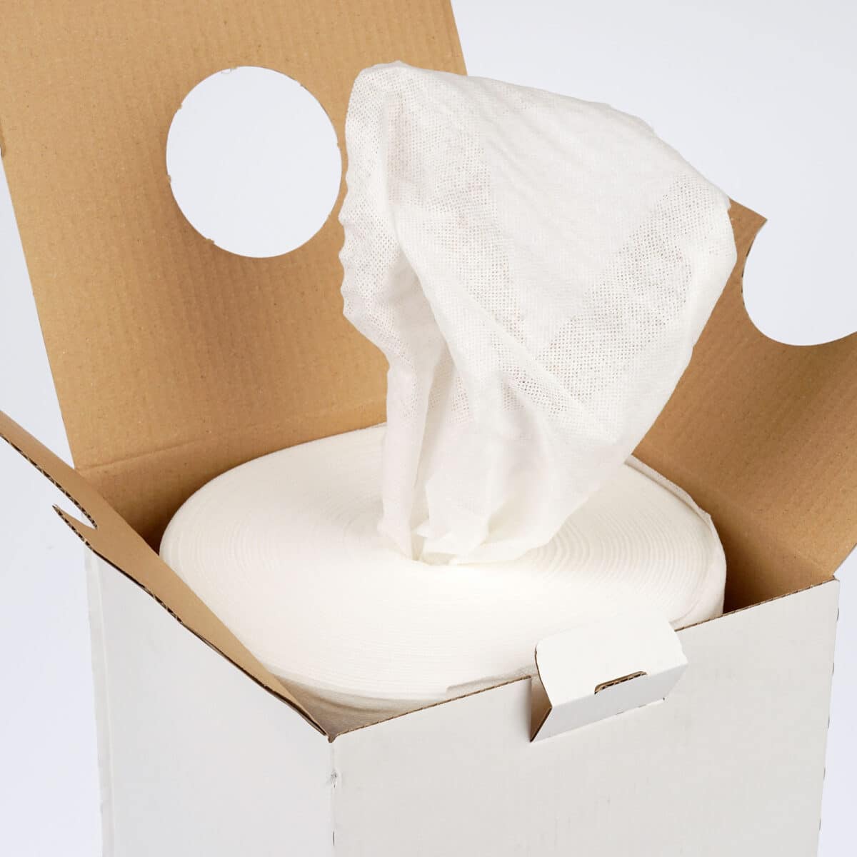 ZetPutz® ZVG polishing fleece cloths white in dispenser box
