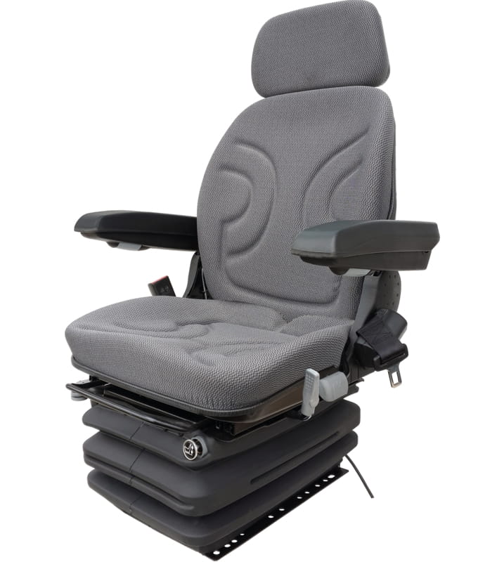 Air-suspended tractor driver's seat with fabric cover - 12V