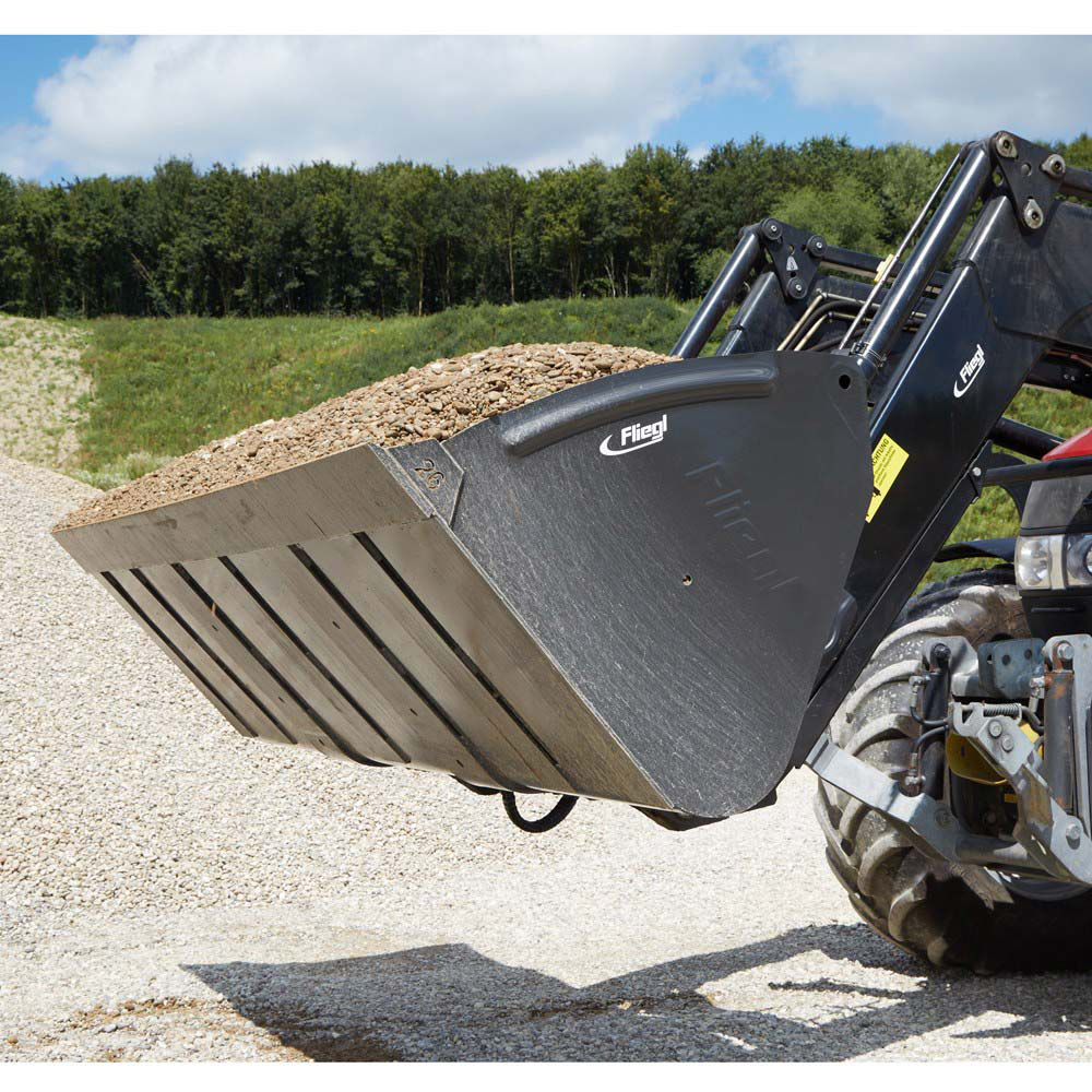 Fliegl 2200 mm volume bucket – robust loading bucket for farm loaders, wheel loaders and telescopic loaders, painted