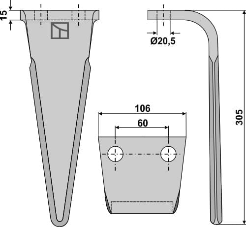 BL6177 Kreiseleggenzinken 305mm - passend zu Feraboli 7A48011 / Frost 04202
