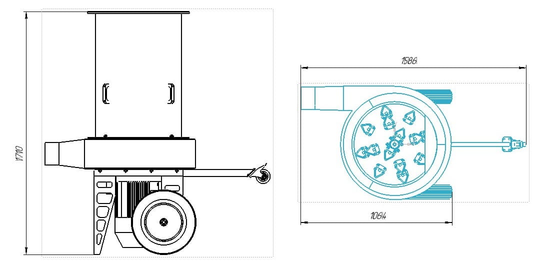 Stroh- & Heu Zerkleinerer 400V 18,5kW – Hochleistungs Häcksler bis 1000 kg/h