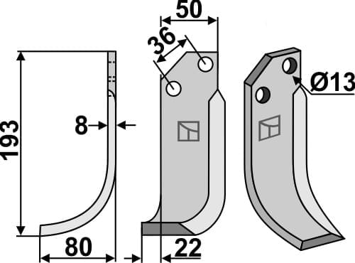 BLPGS-09L Fräsmesser L - passend zu P.G.S