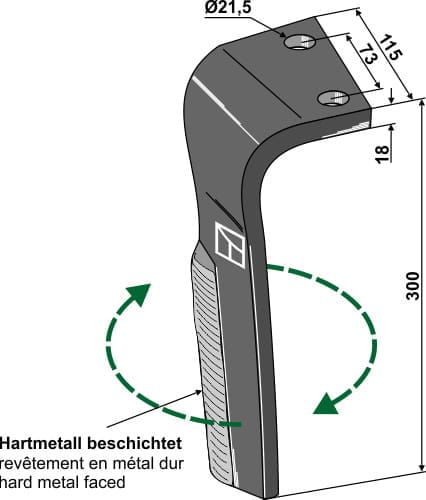 BL27552 Kreiseleggenzinken R - passend zu Lemken 3377034