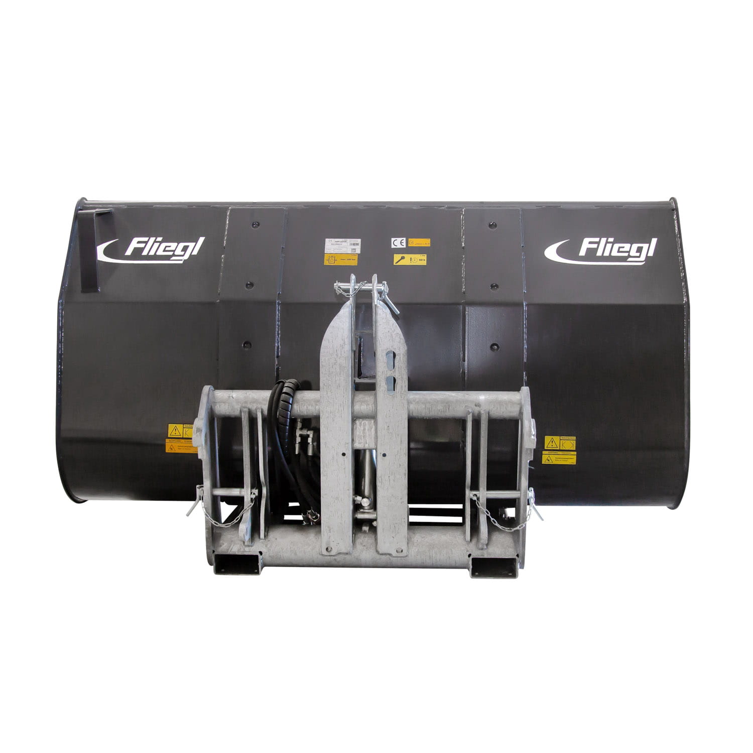 Fliegl high-tip bucket 1800 mm | Euro standard, three-point linkage & forklift attachment | Painted | 1.40 m³