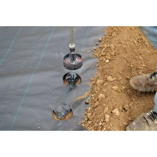 Fixation ronde double face 80/114 mm pour Thermo-Perfo | Découpes précises pour la feuille et trous de plantation