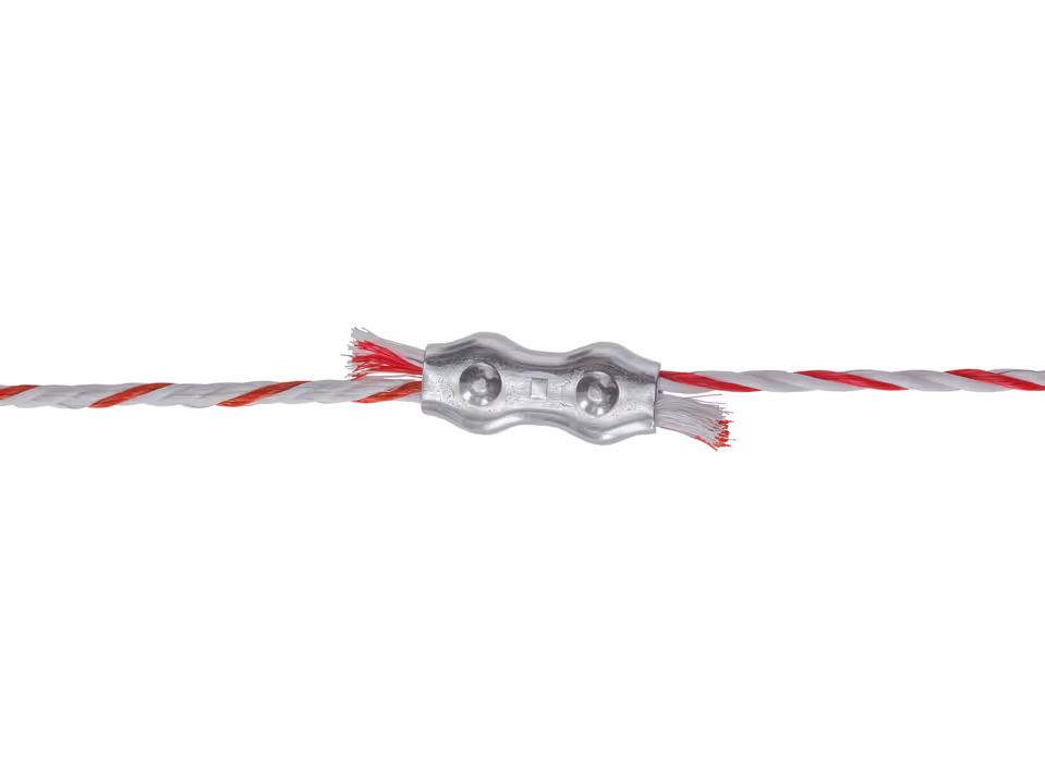 5x Verbinder für Elektroseil bis 8mm, verzinkt