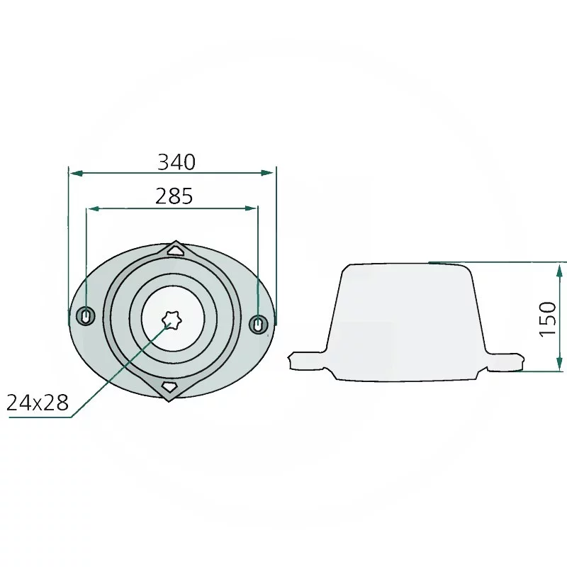 Mähscheibe 340mm HD mit Trommel - passend zu Kuhn  GMD 44, 55, 66, 77