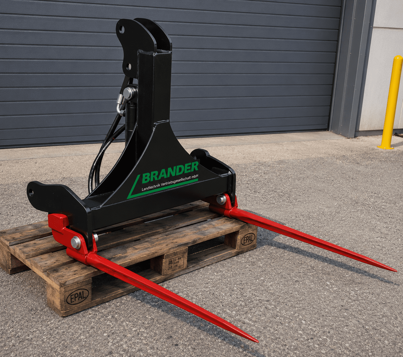 Cadre de pressage hydraulique CAT 1 / CAT 2 | Porte-balles à 2 dents
