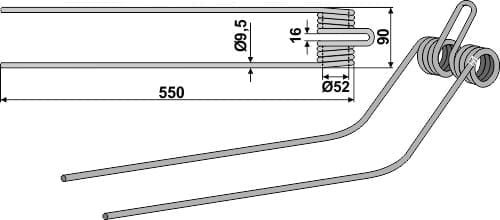 ET34532 Federzinken - passend zu Kuhn 57720200
