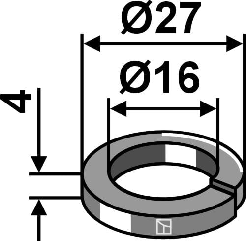 Federring Ø27x4xØ16