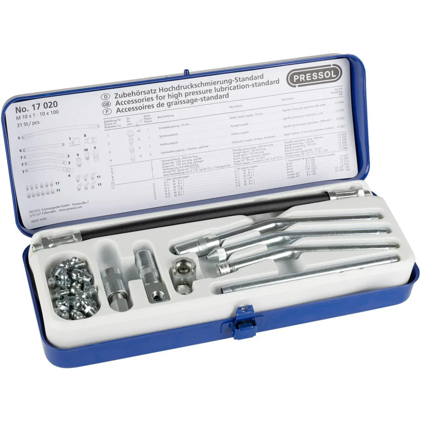 BL10451 Zubehörset für Fettpressen M10x1 - 17020