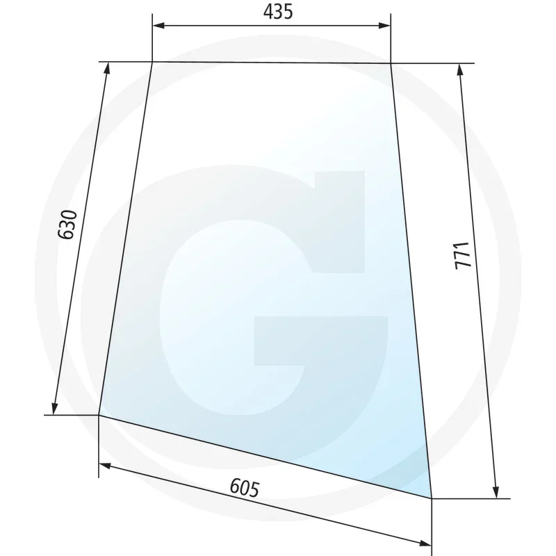 Door window top, right and left