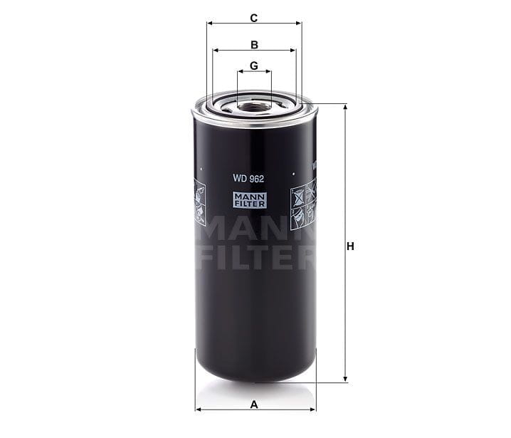 BLWD962 Mann Filter WD 962 Ölfilter SpinOn