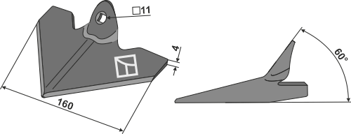 Hoe share 160mm