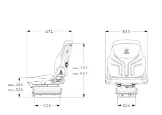 Sitz Grammer Compacto mechanisch / Stoff
