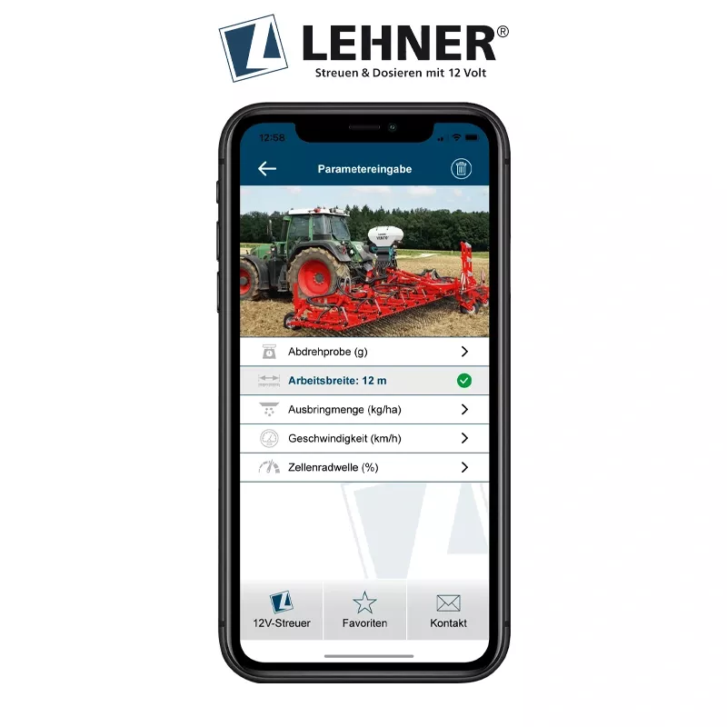 LEHNER SuperVario® 70 mit LISA App-Steuerung – 12V Universalstreuer mit 24 m Streubreite