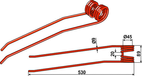 Swather tines