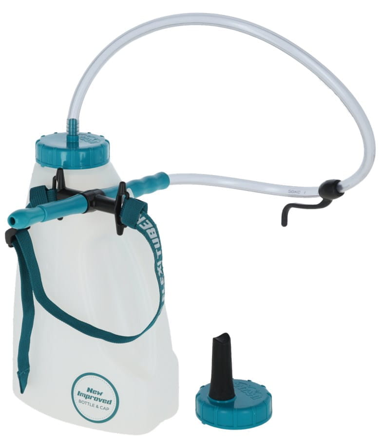 Kälberflasche/-drencher für Kolostrum mit Kopfgurt - 4L