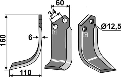 BL27646 Fräsmesser L - passend zu Del Morino HOL1540/215