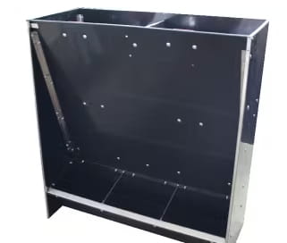 Dry automatic feeder for fattening pigs, three positions