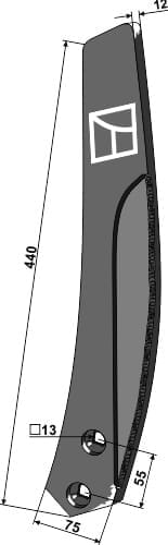 BL22758 Randleitblech links - passend zu Farmet 4005378