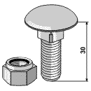 BL3031 Flachrundschraube/Mutter 51-1025 30 mm M12x1,75