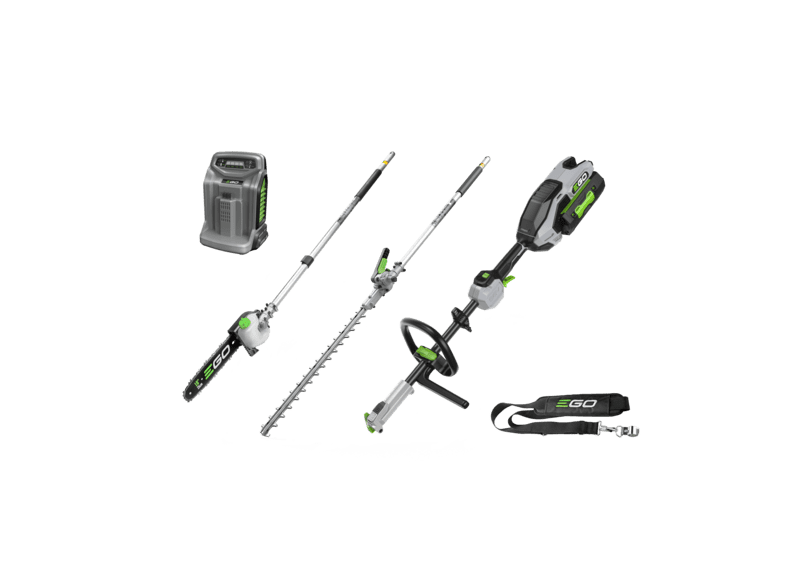 EGO Multifunktionswerkzeug-Kit – Heckenschere & Hochentaster inkl. Akku & Schnellladegerät